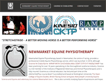 Tablet Screenshot of newmarketequinephysiotherapy.com